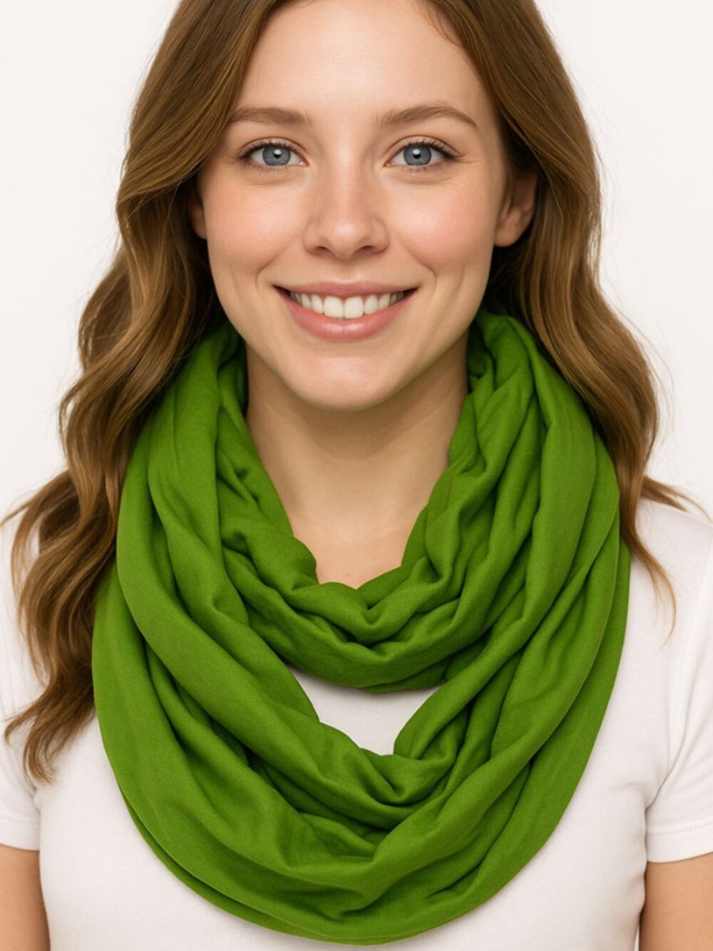 Do Everything in Love Basic Soft Jersey Solid Color Soft Infinity Loop Scarf